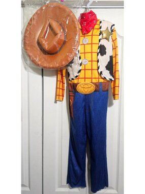 Woody Costume Boys 4-6 Toy Story 4 Sheriff Hat Bandana Badge Vest Disney Kids